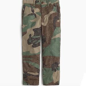 J. Crew Boys’ Slim Fit Camo Pant in Khaki Raisin